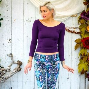 Warrior Within Purple Bamboo Cotton Long Sleeve Shirt